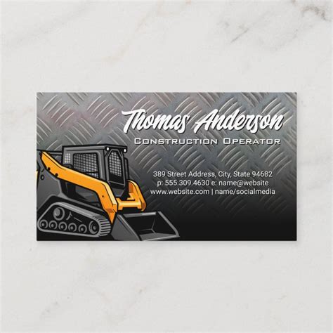 skidsteer business card generator